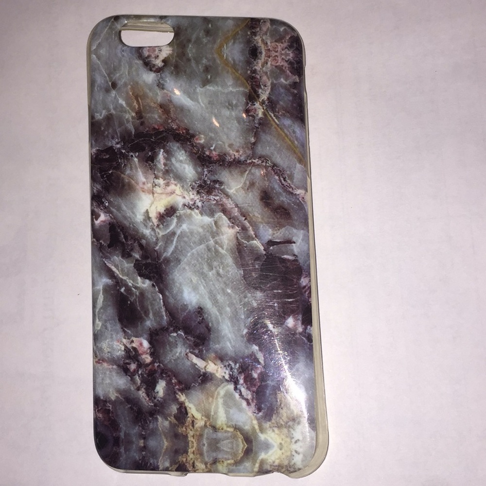 Marble iPhone 6 Case Blue and Black Granite